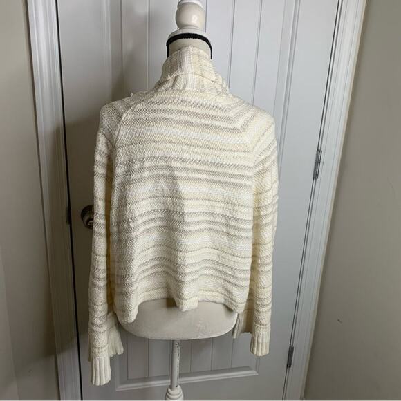 Anthropologie‎ moth bell sleeves open front cotton sweater cardigan medium - Picture 5 of 8